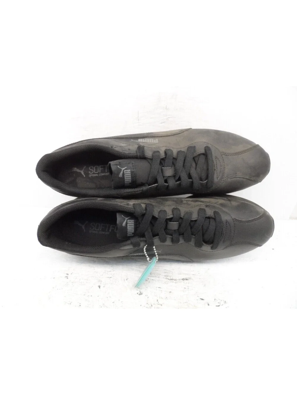 Puma Men's Turin II Athletic Casual Sneakers 36696202 Black Leather Size 13M
